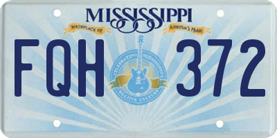 MS license plate FQH372
