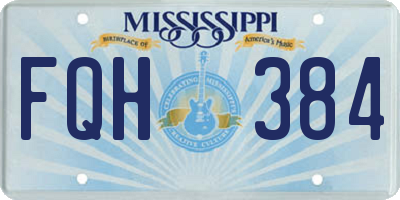 MS license plate FQH384