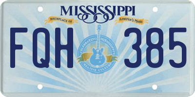 MS license plate FQH385