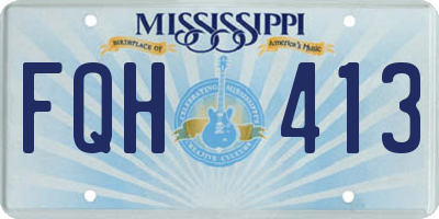 MS license plate FQH413