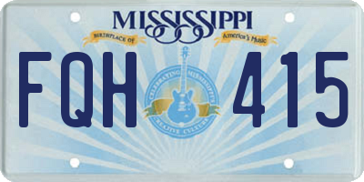 MS license plate FQH415