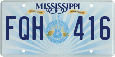 MS license plate FQH416