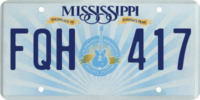 MS license plate FQH417