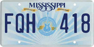 MS license plate FQH418