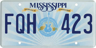 MS license plate FQH423