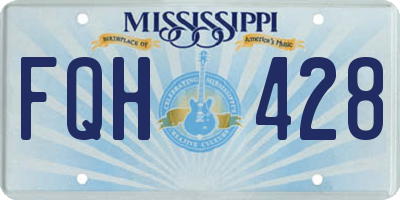 MS license plate FQH428