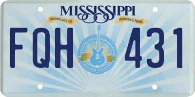 MS license plate FQH431