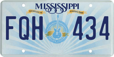 MS license plate FQH434