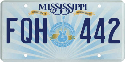 MS license plate FQH442