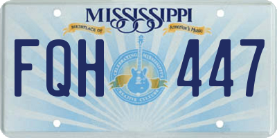 MS license plate FQH447