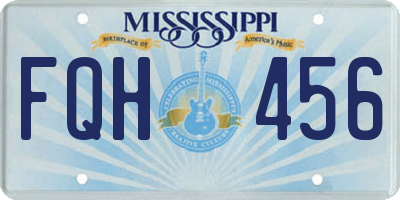 MS license plate FQH456