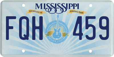 MS license plate FQH459