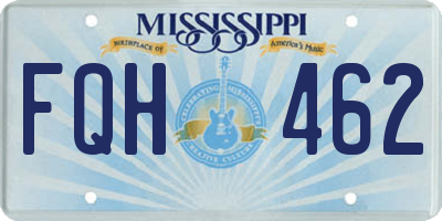 MS license plate FQH462