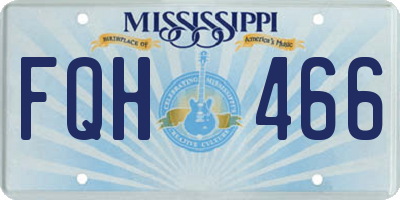 MS license plate FQH466