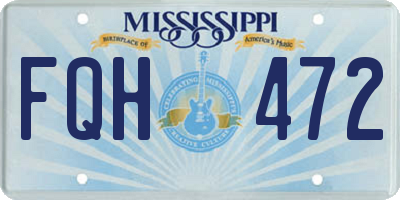 MS license plate FQH472