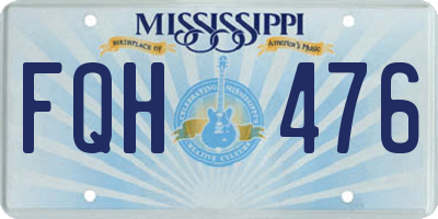 MS license plate FQH476