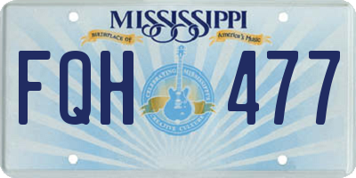 MS license plate FQH477