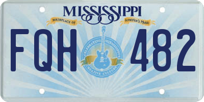 MS license plate FQH482