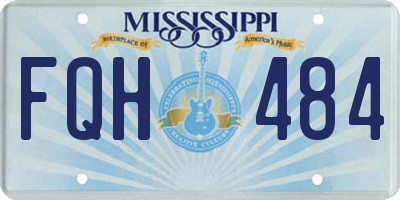 MS license plate FQH484