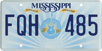 MS license plate FQH485