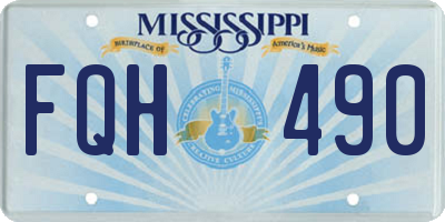 MS license plate FQH490
