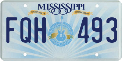 MS license plate FQH493