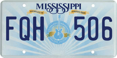 MS license plate FQH506