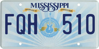 MS license plate FQH510