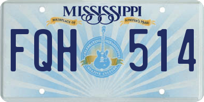 MS license plate FQH514