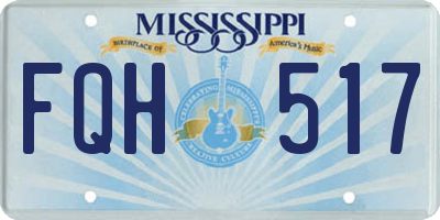 MS license plate FQH517