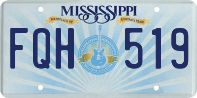 MS license plate FQH519