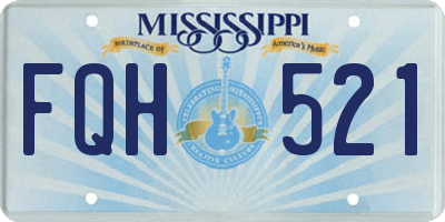 MS license plate FQH521