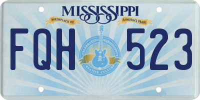 MS license plate FQH523