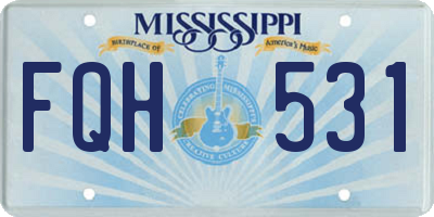 MS license plate FQH531