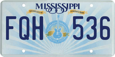 MS license plate FQH536