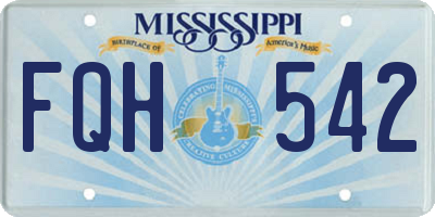 MS license plate FQH542
