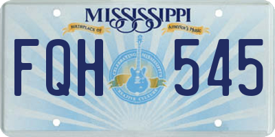 MS license plate FQH545