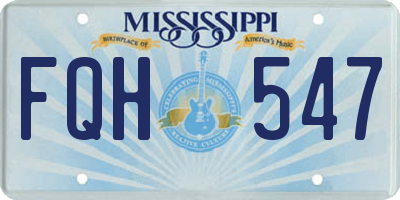 MS license plate FQH547