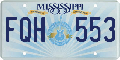 MS license plate FQH553