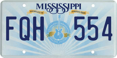 MS license plate FQH554