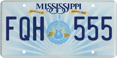 MS license plate FQH555