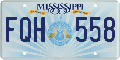 MS license plate FQH558