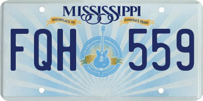 MS license plate FQH559