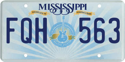 MS license plate FQH563