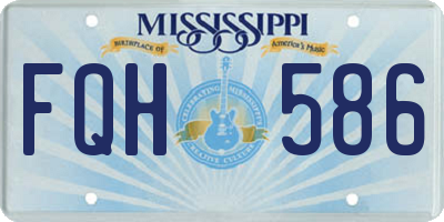 MS license plate FQH586