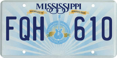 MS license plate FQH610