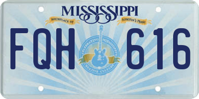 MS license plate FQH616