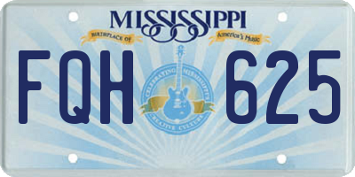 MS license plate FQH625