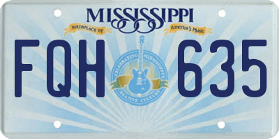 MS license plate FQH635