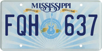 MS license plate FQH637